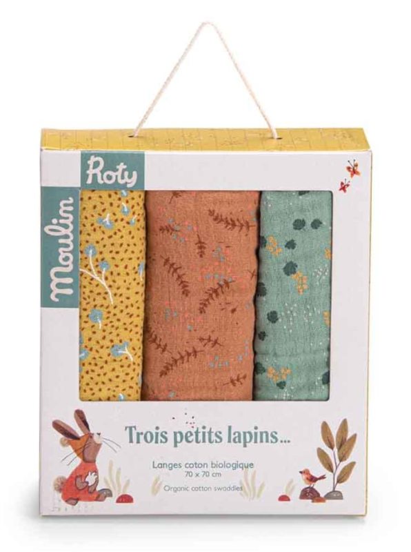 Набір муслінових серветок (3шт) Trois Petits Lapins, 678273